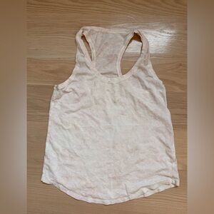 lululemon athletica Cream and Pink Tank Top